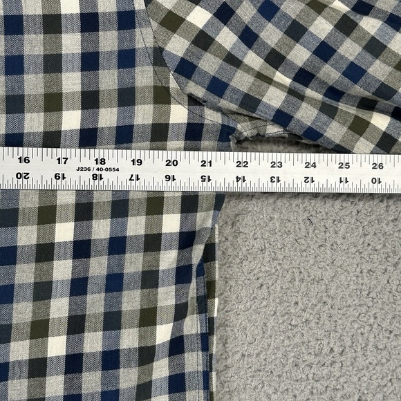 Boden Mens Button Down Gingham Check Plaid Shirt Size M Gray Blue Preppy - Picture 4 of 9